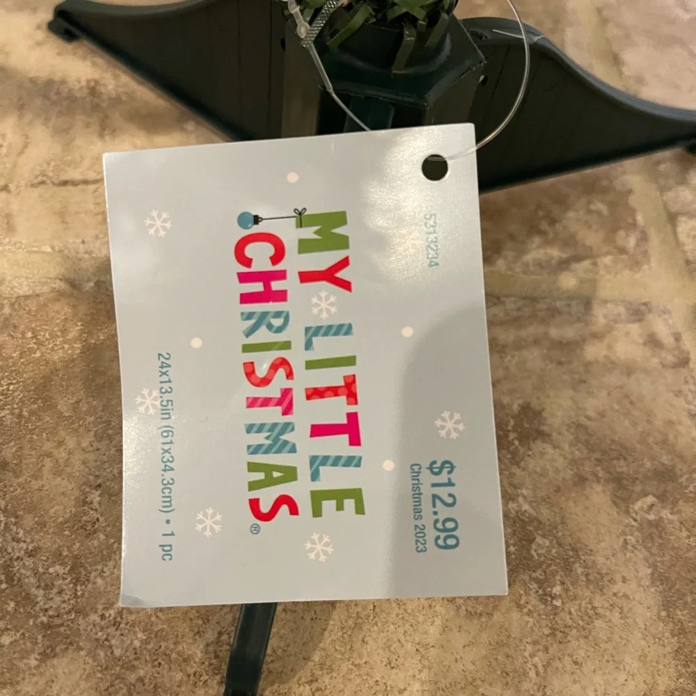 BOGO new MY LITTLE CHRISTMAS trees with tags 24x13.5in